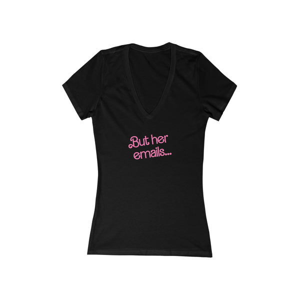 But Her Emails - Summer 2023 - Short Sleeve Deep V-Neck Tee