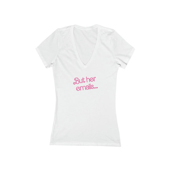 But Her Emails - Summer 2023 - Short Sleeve Deep V-Neck Tee