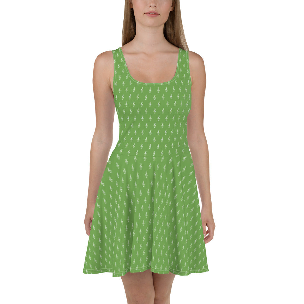light green skater dress Neon Lime Green ECO Skater Dress