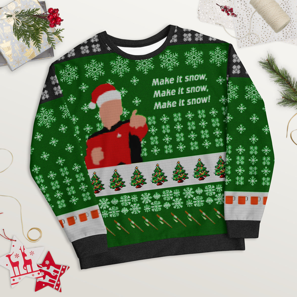 未使用　TAO　XMAS SWEATSHIRT 4Y all-over-print-unisex-