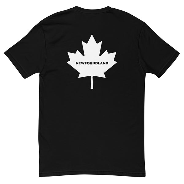 Newfinland - Men's Short Sleeve T-shirt (Maple Leaf Back)