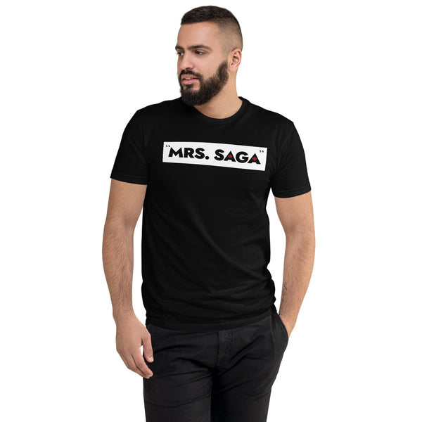 Mrs. Saga - Men's Short Sleeve T-shirt (Maple Leaf Back)
