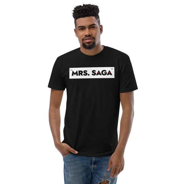 Mrs. Saga - Men's Short Sleeve T-shirt (Maple Leaf Back)