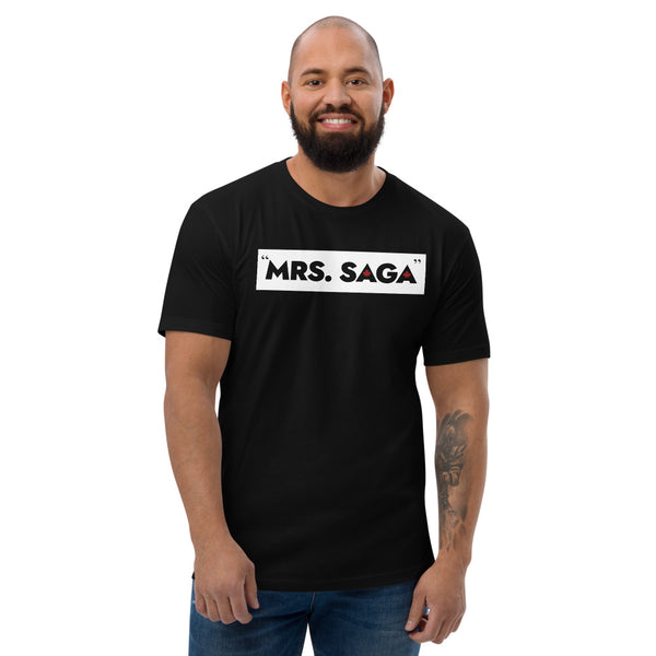 Mrs. Saga - Men's Short Sleeve T-shirt (Maple Leaf Back)