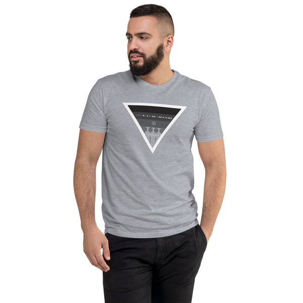 ICIH2P - Brass Valves - Grayscale Triangle - Men's Short Sleeve T-shirt