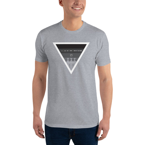 ICIH2P - Brass Valves - Grayscale Triangle - Men's Short Sleeve T-shirt