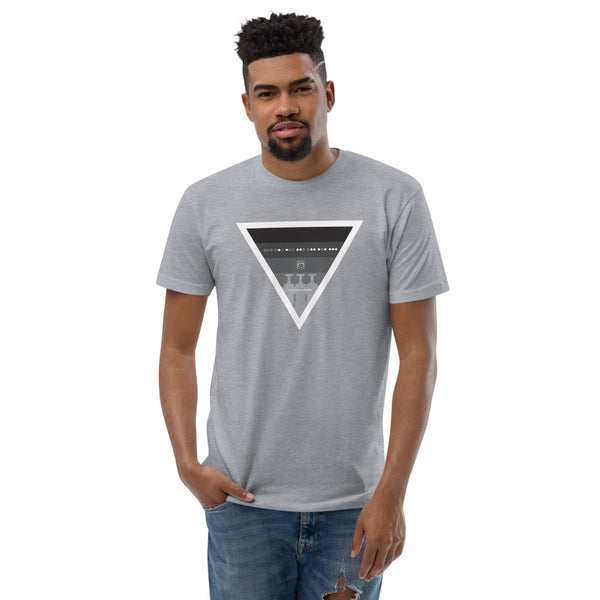 ICIH2P - Brass Valves - Grayscale Triangle - Men's Short Sleeve T-shirt