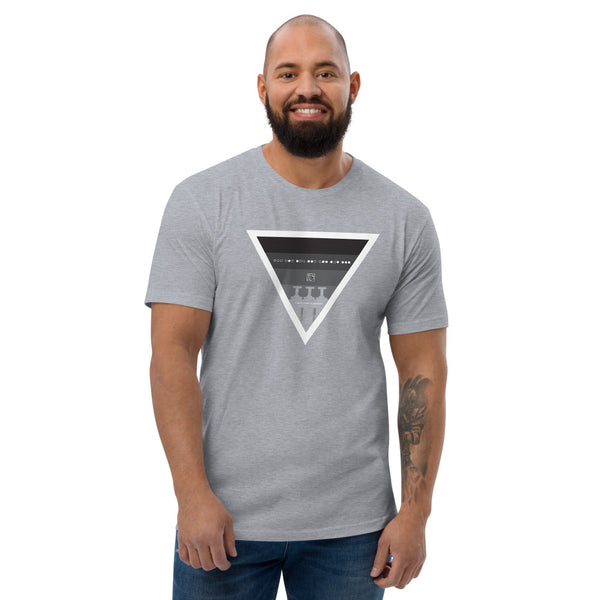 ICIH2P - Brass Valves - Grayscale Triangle - Men's Short Sleeve T-shirt