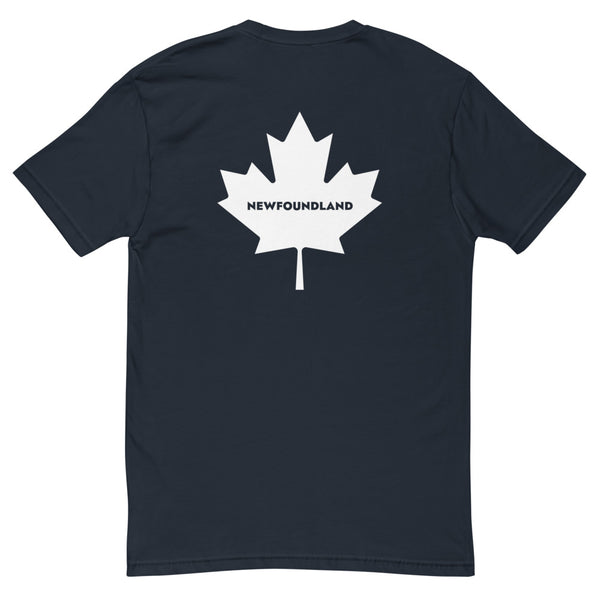 Newfinland - Men's Short Sleeve T-shirt (Maple Leaf Back)