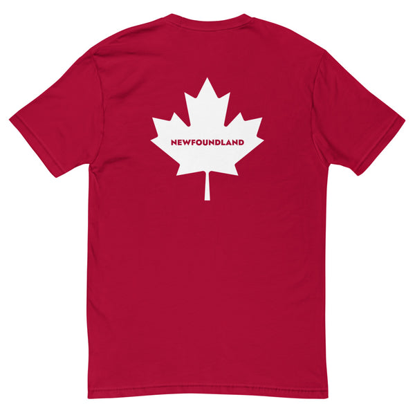 Newfinland - Men's Short Sleeve T-shirt (Maple Leaf Back)