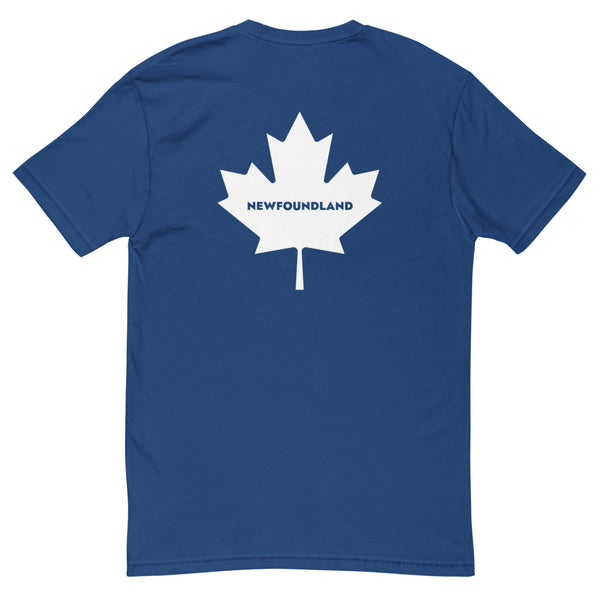 Newfinland - Men's Short Sleeve T-shirt (Maple Leaf Back)