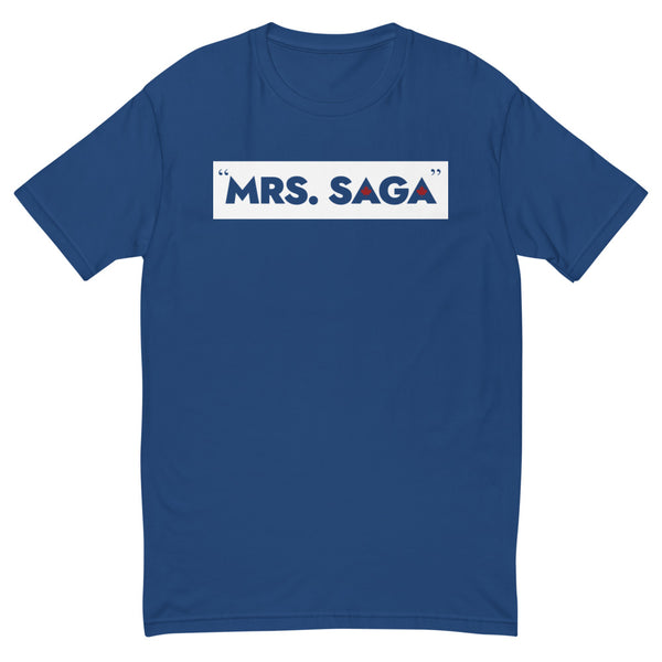 Mrs. Saga - Men's Short Sleeve T-shirt (Maple Leaf Back)