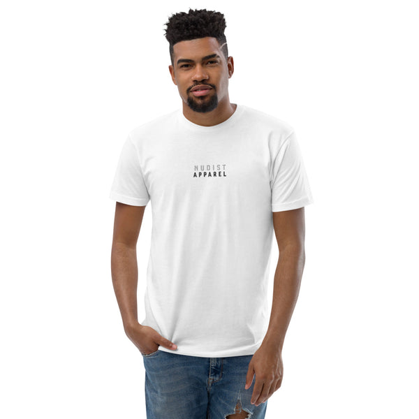 Nudist Apparel - Men's Embroidered Short Sleeve T-shirt