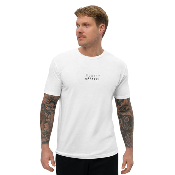 Nudist Apparel - Men's Embroidered Short Sleeve T-shirt
