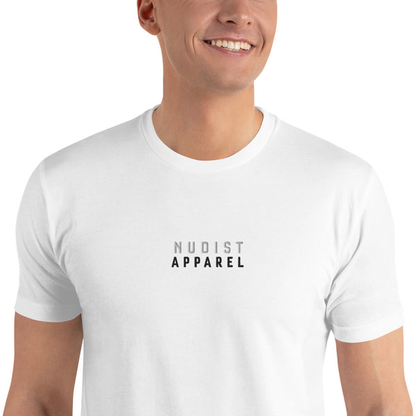 Nudist Apparel - Men's Embroidered Short Sleeve T-shirt