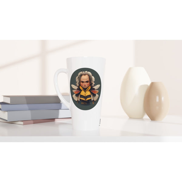 Bee-Thoven - White Latte 17oz Ceramic Mug