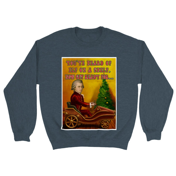 Mozart on a GoKart - Bargain Ugly Christmas Sweater (Printed Sweatshirt)