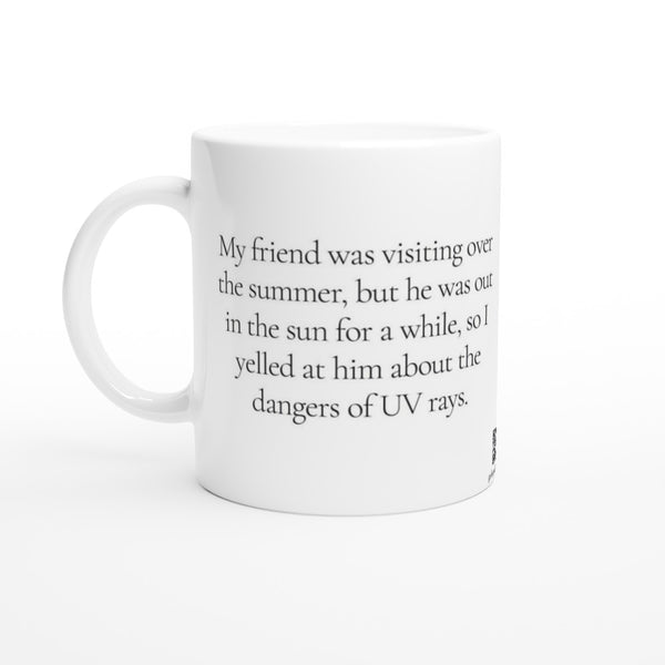 Off on a tan gent - 11oz Ceramic Mug