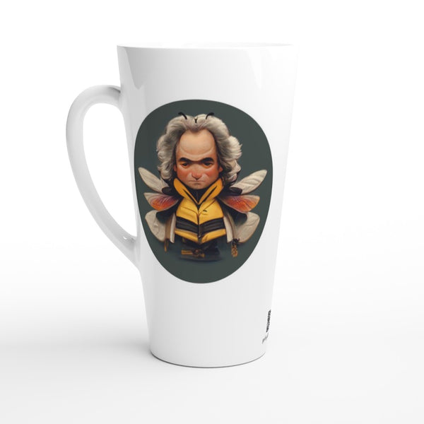 Bee-Thoven - White Latte 17oz Ceramic Mug