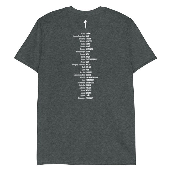 Composer Alphabet Short Sleeve T-Shirt