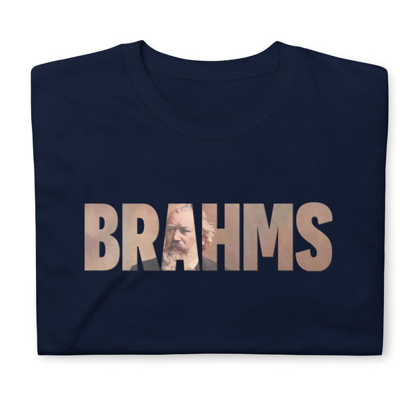 Brahms - Large Text Cutout Portrait - Short-Sleeve T-Shirt