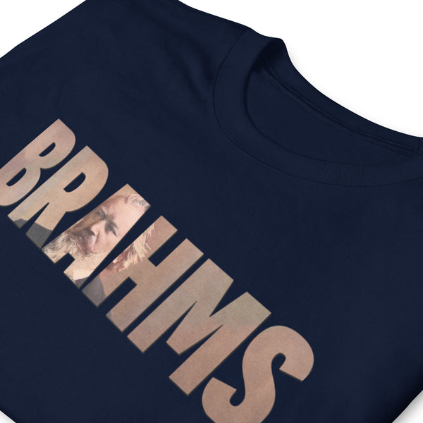 Brahms - Large Text Cutout Portrait - Short-Sleeve T-Shirt