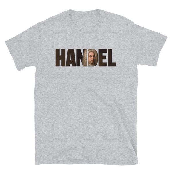 Handel - Large Text Cutout Portrait - Short-Sleeve T-Shirt