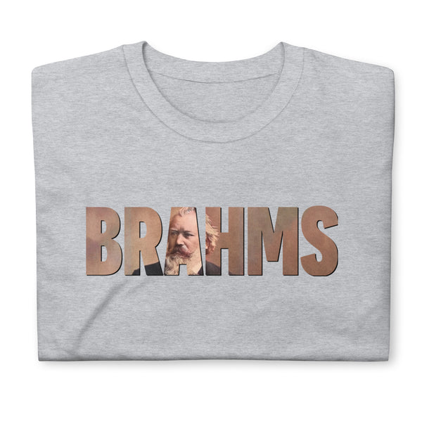 Brahms - Large Text Cutout Portrait - Short-Sleeve T-Shirt