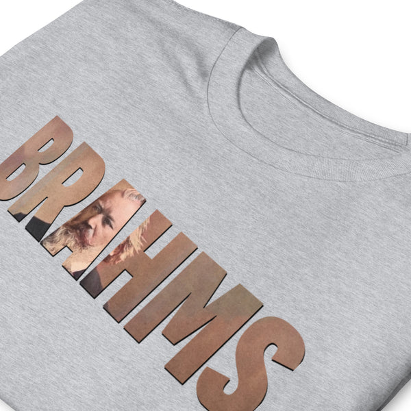 Brahms - Large Text Cutout Portrait - Short-Sleeve T-Shirt