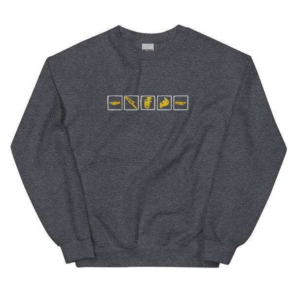 Brass Quintet Silhouettes - Embroidered Sweatshirt