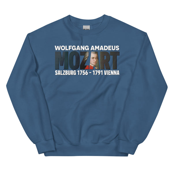 Mozart - Large Text Cutout Portrait - Sweatshirt