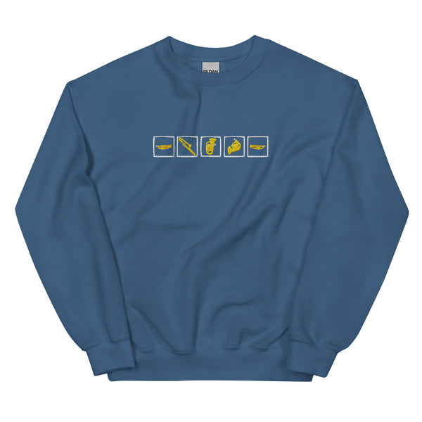 Brass Quintet Silhouettes - Embroidered Sweatshirt