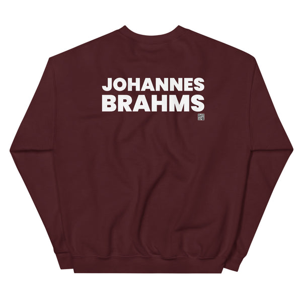 Johannes Brahms - Tiny Text Portrait - Sweatshirt