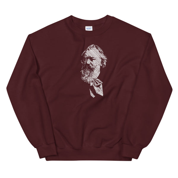 Johannes Brahms - Tiny Text Portrait - Sweatshirt