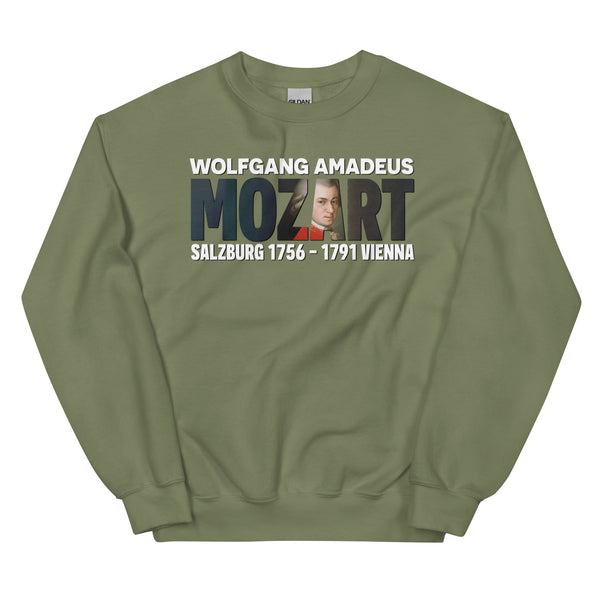 Mozart - Large Text Cutout Portrait - Sweatshirt