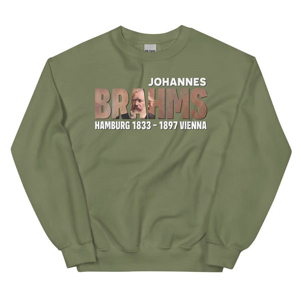 Brahms - Large Text Cutout Portrait - Sweatshirt