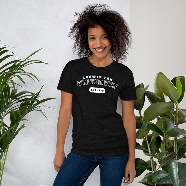 Ludwig van Beethoven - US College Style Unisex Short Sleeve T-shirt
