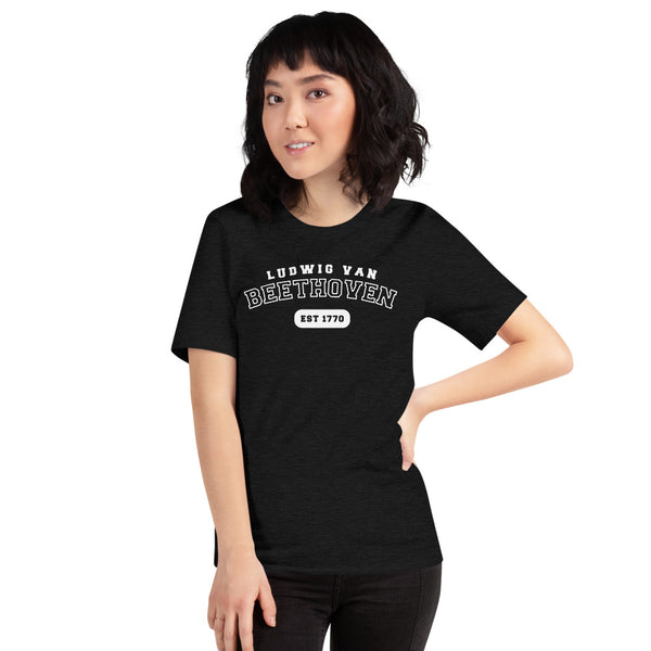 Ludwig van Beethoven - US College Style Unisex Short Sleeve T-shirt
