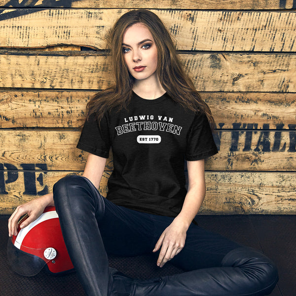 Ludwig van Beethoven - US College Style Unisex Short Sleeve T-shirt