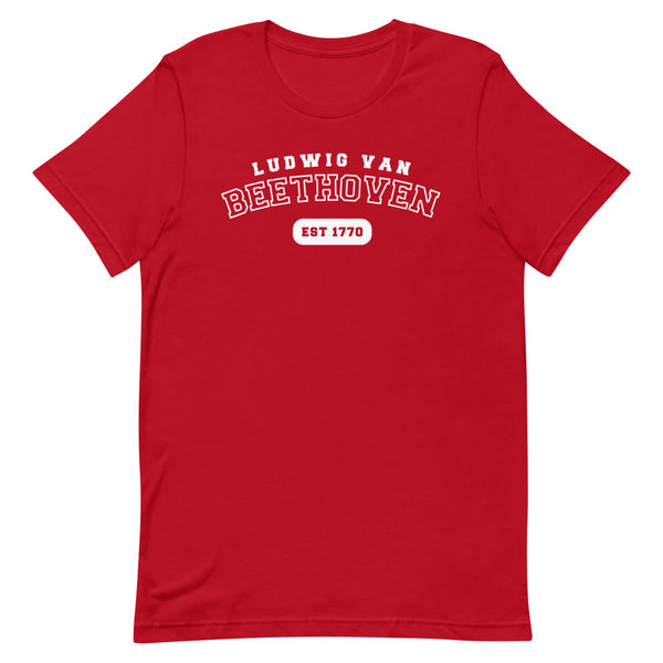 Ludwig van Beethoven - US College Style Unisex Short Sleeve T-shirt