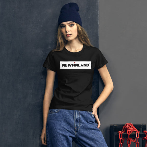 Newfinland - Women's Short Sleeve T-shirt (Maple Leaf Back)