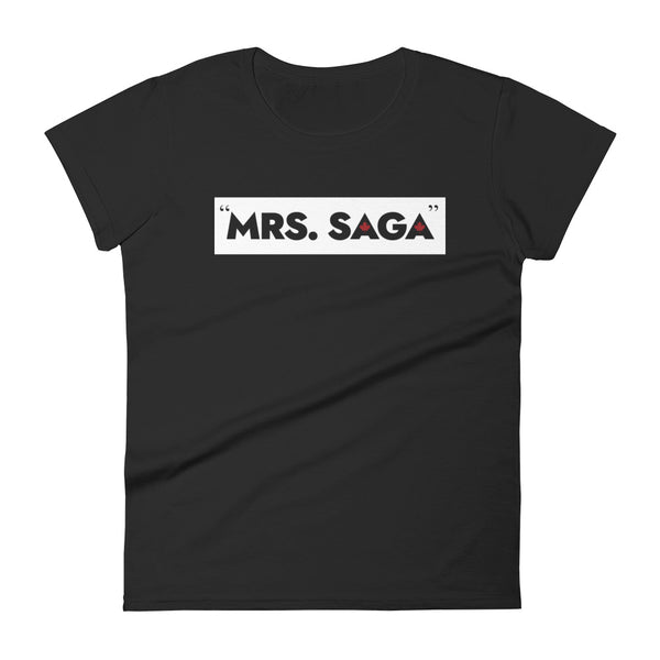 Mrs. Saga - Women's Short Sleeve T-shirt (Maple Leaf Back)