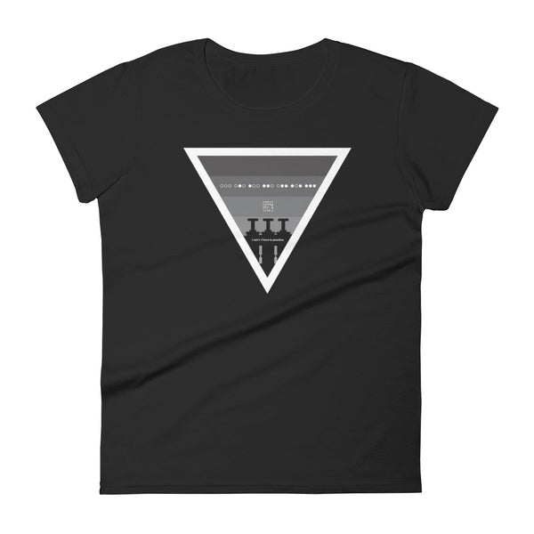 ICIH2P - Brass Valves - Grayscale Triangle - Women's Short Sleeve T-shirt