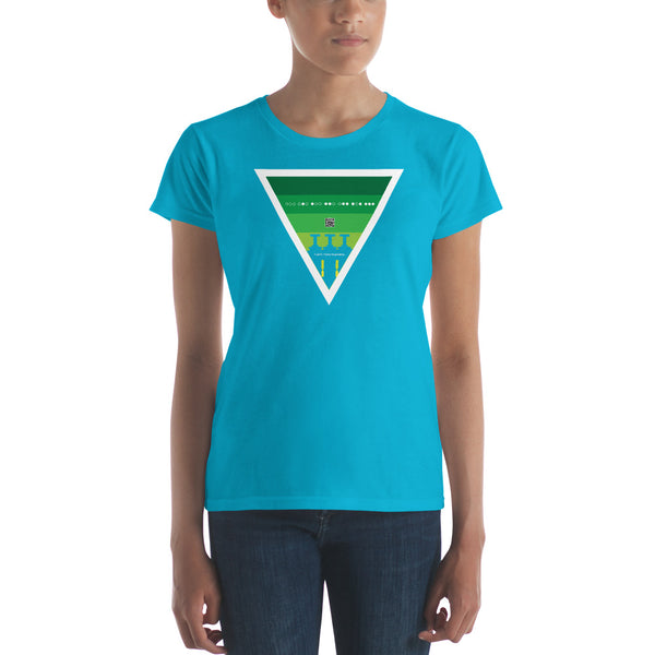ICIH2P - Brass Valves - Green Triangle - Women's Short Sleeve T-shirt