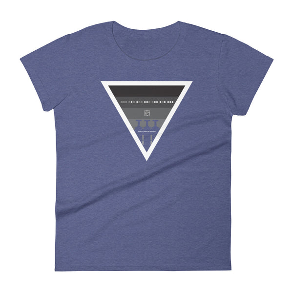 ICIH2P - Brass Valves - Grayscale Triangle - Women's Short Sleeve T-shirt