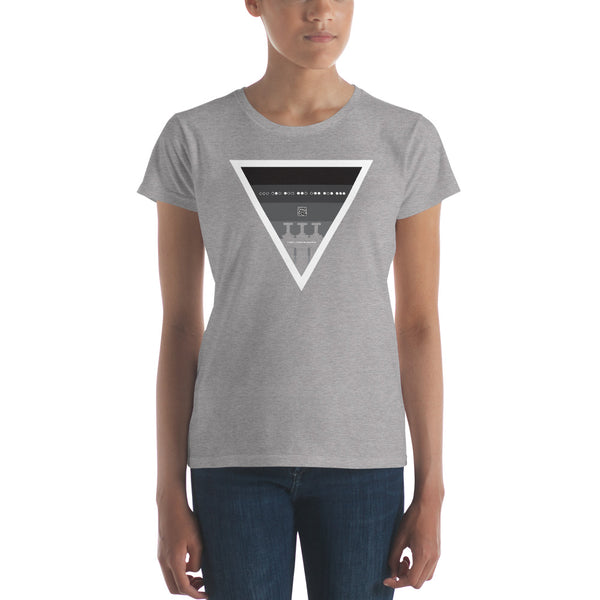 ICIH2P - Brass Valves - Grayscale Triangle - Women's Short Sleeve T-shirt