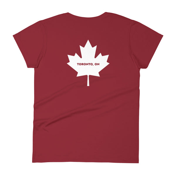 Tronno - Women's Short Sleeve T-shirt (Maple Leaf Back)