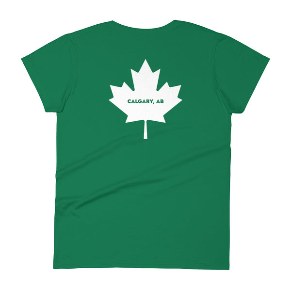 Calgree - Women's Short Sleeve T-shirt (Maple Leaf Back)