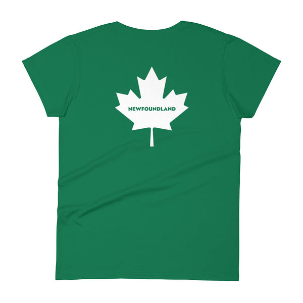 Newfinland - Women's Short Sleeve T-shirt (Maple Leaf Back)