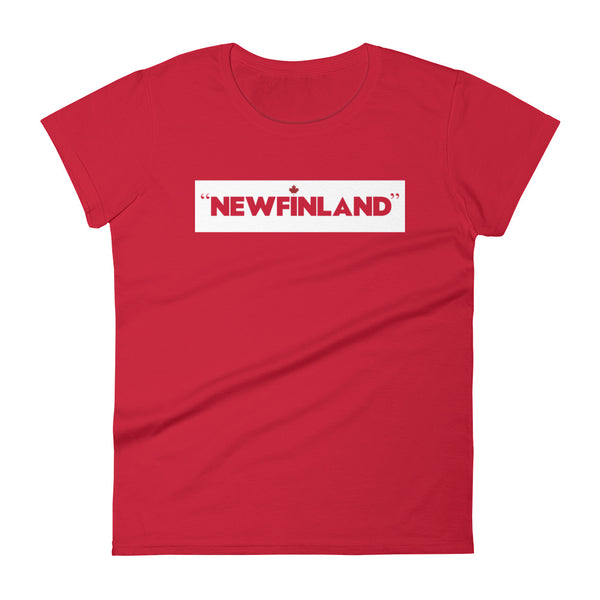 Newfinland - Women's Short Sleeve T-shirt (Maple Leaf Back)